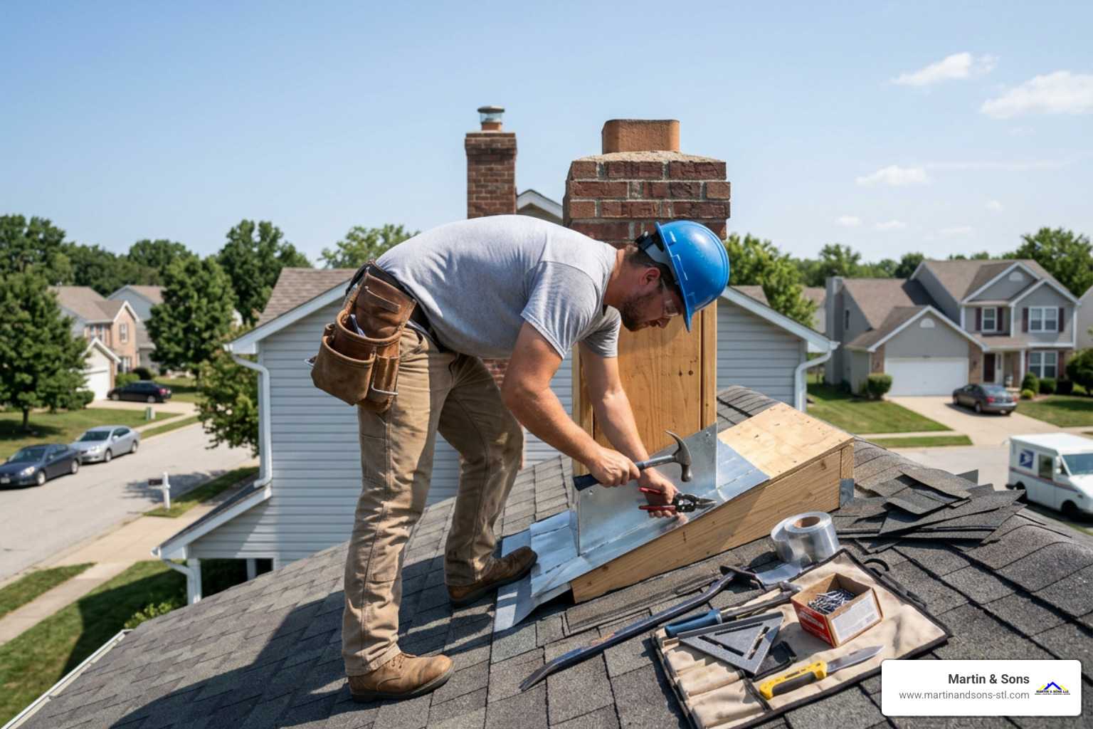 chimney cricket installation
